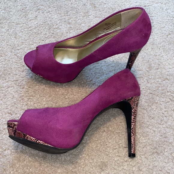 Lime Light Fuchsia Platform Heels Size 9.5 - Picture 3 of 8